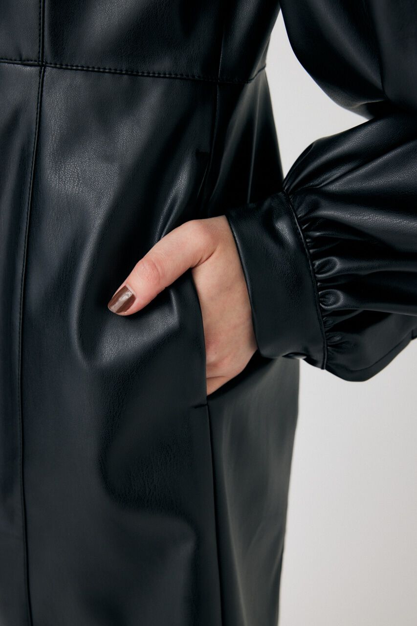 MOUSSY「F／LEATHER MINI ワンピース」|ワンピース|