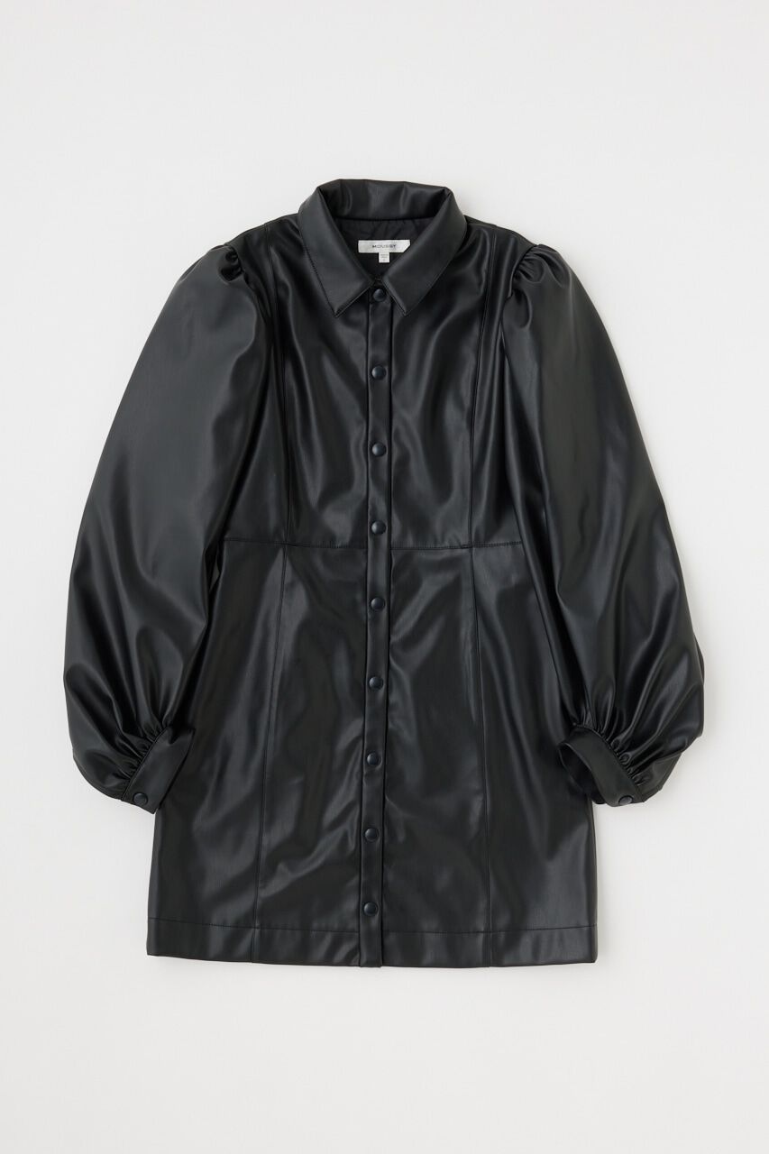 MOUSSY「F／LEATHER MINI ワンピース」|ワンピース|