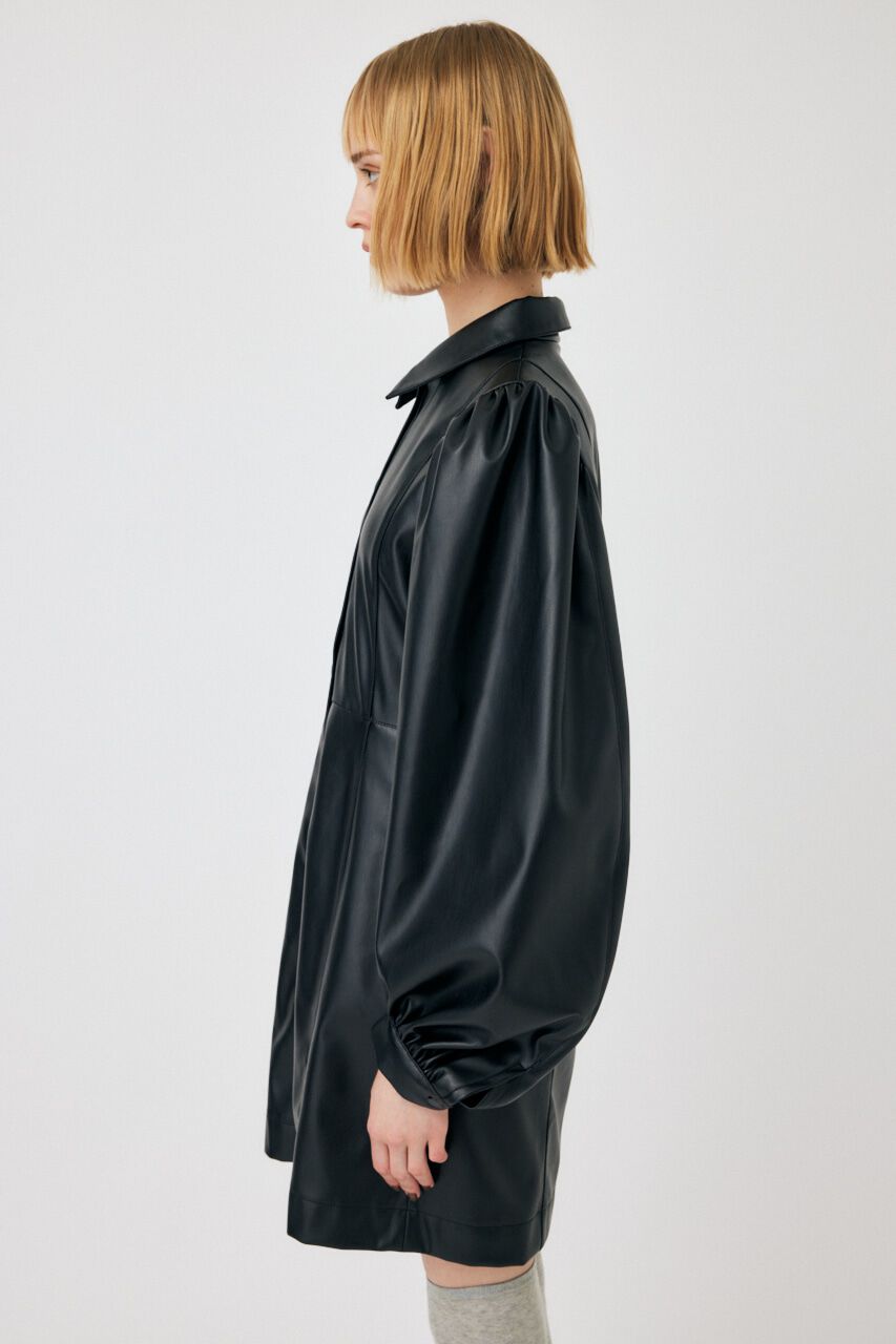 MOUSSY「F／LEATHER MINI ワンピース」|ワンピース|