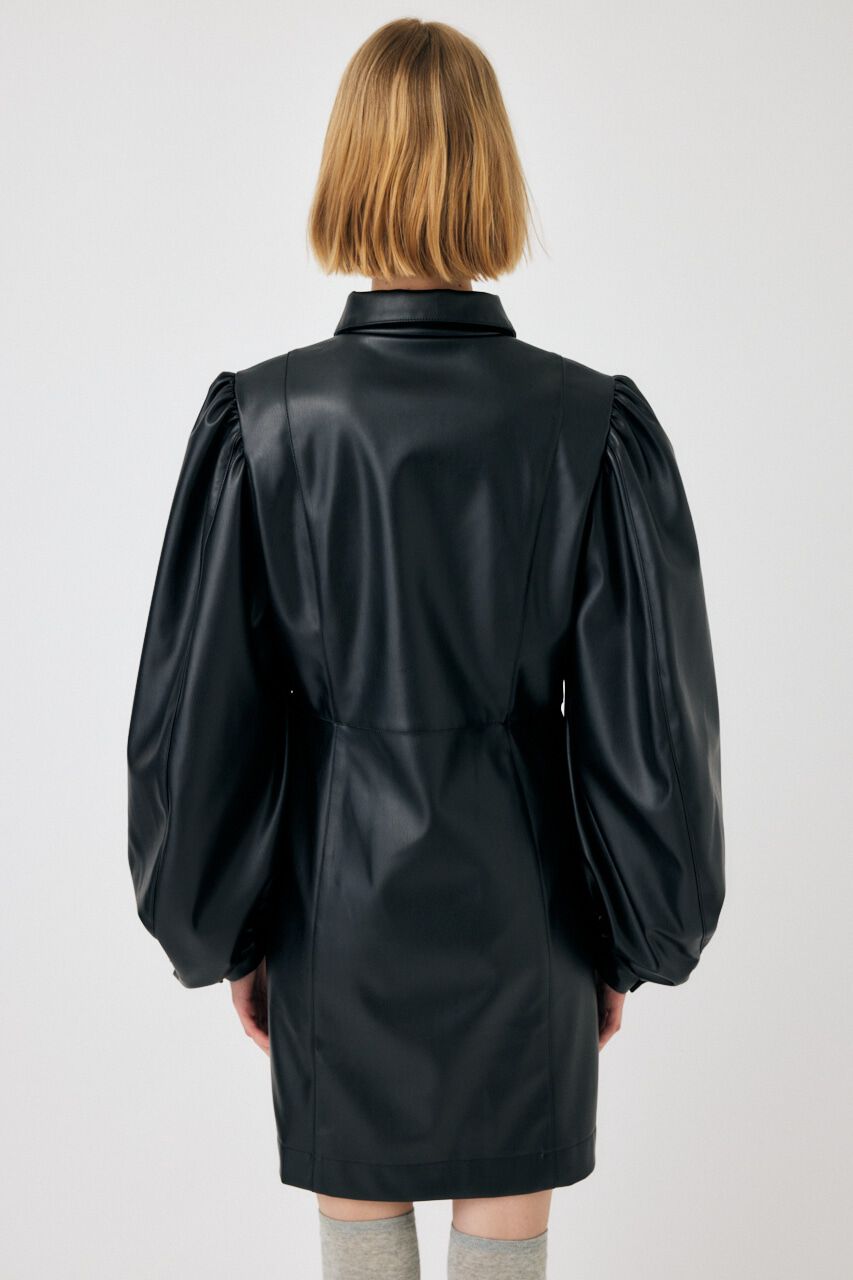MOUSSY「F／LEATHER MINI ワンピース」|ワンピース|