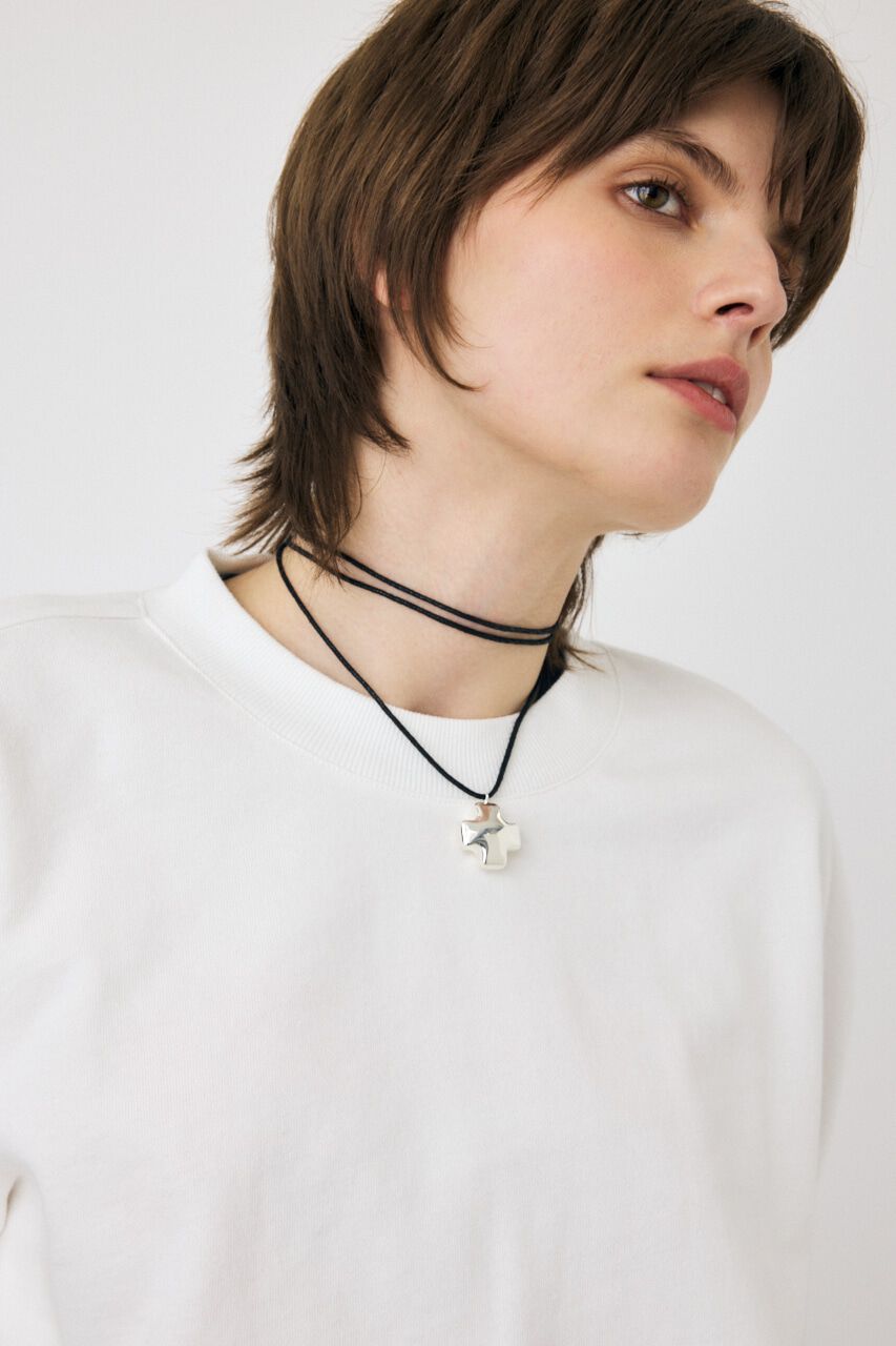 MOUSSY「PUFFED CROSS チョーカー」|ネックレス|