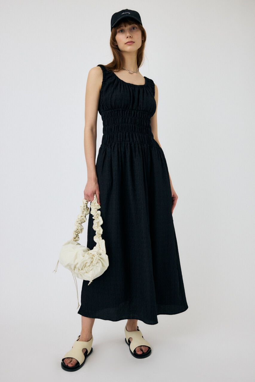 MOUSSY「SUCKER CHECK GATHER ドレス」|ワンピース|