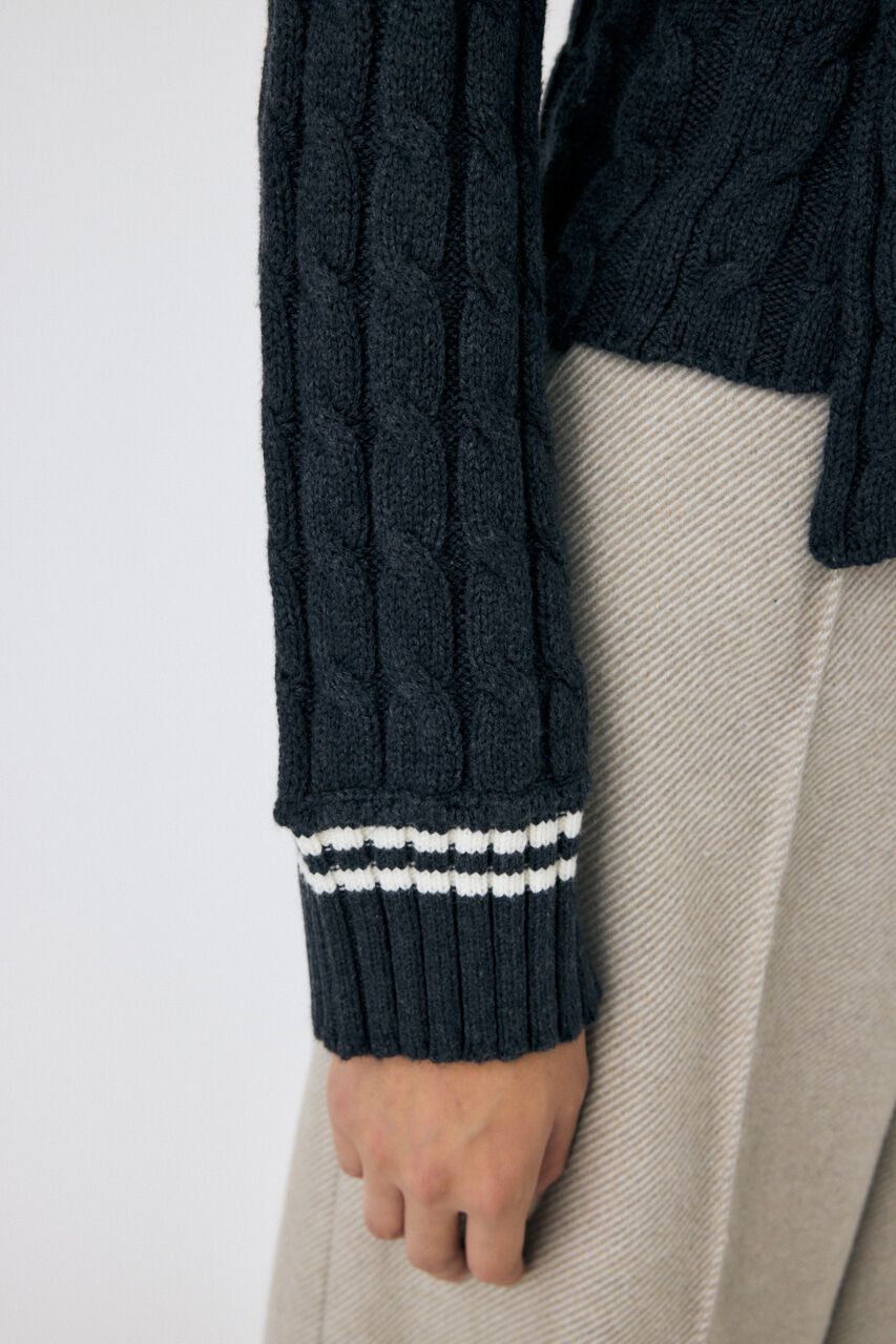 MOUSSY「CABLE LINE ニット」|ニット・セーター|