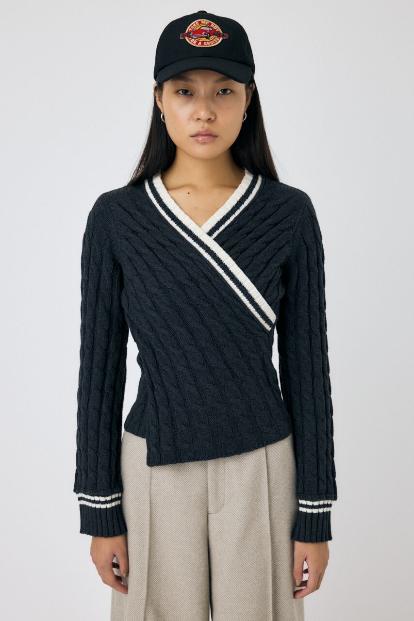 MOUSSY「CABLE LINE ニット」|ニット・セーター|