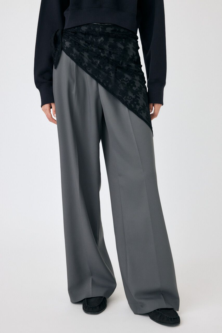 MOUSSY「LACE SCARF トラウザーズ」|その他|GRY