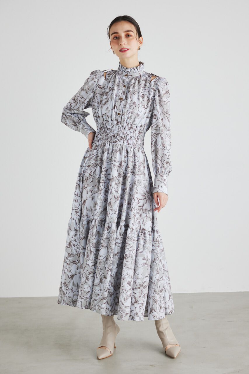 rienda「ギャザーNCパフSLV OP」|ワンピース|L/GRY1