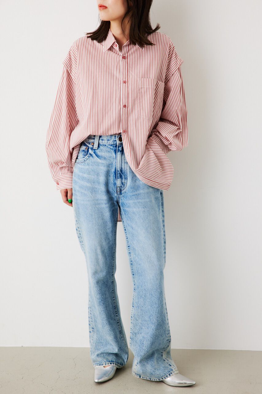 RODEO CROWNS「Rough Chic SMOOTH FLARE」|デニム|L/BLU1