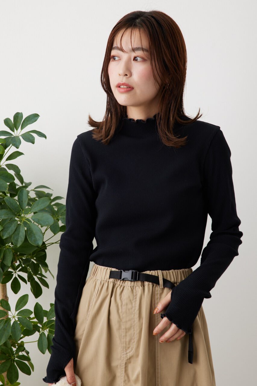 RODEO CROWNS「リブタートルトップス」|Tシャツ・カットソー|BLK