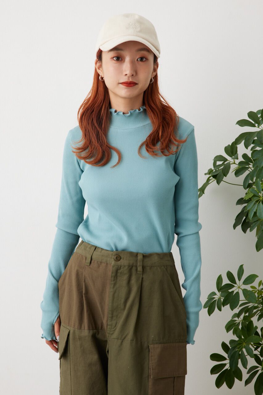 RODEO CROWNS「リブタートルトップス」|Tシャツ・カットソー|L/BLU1