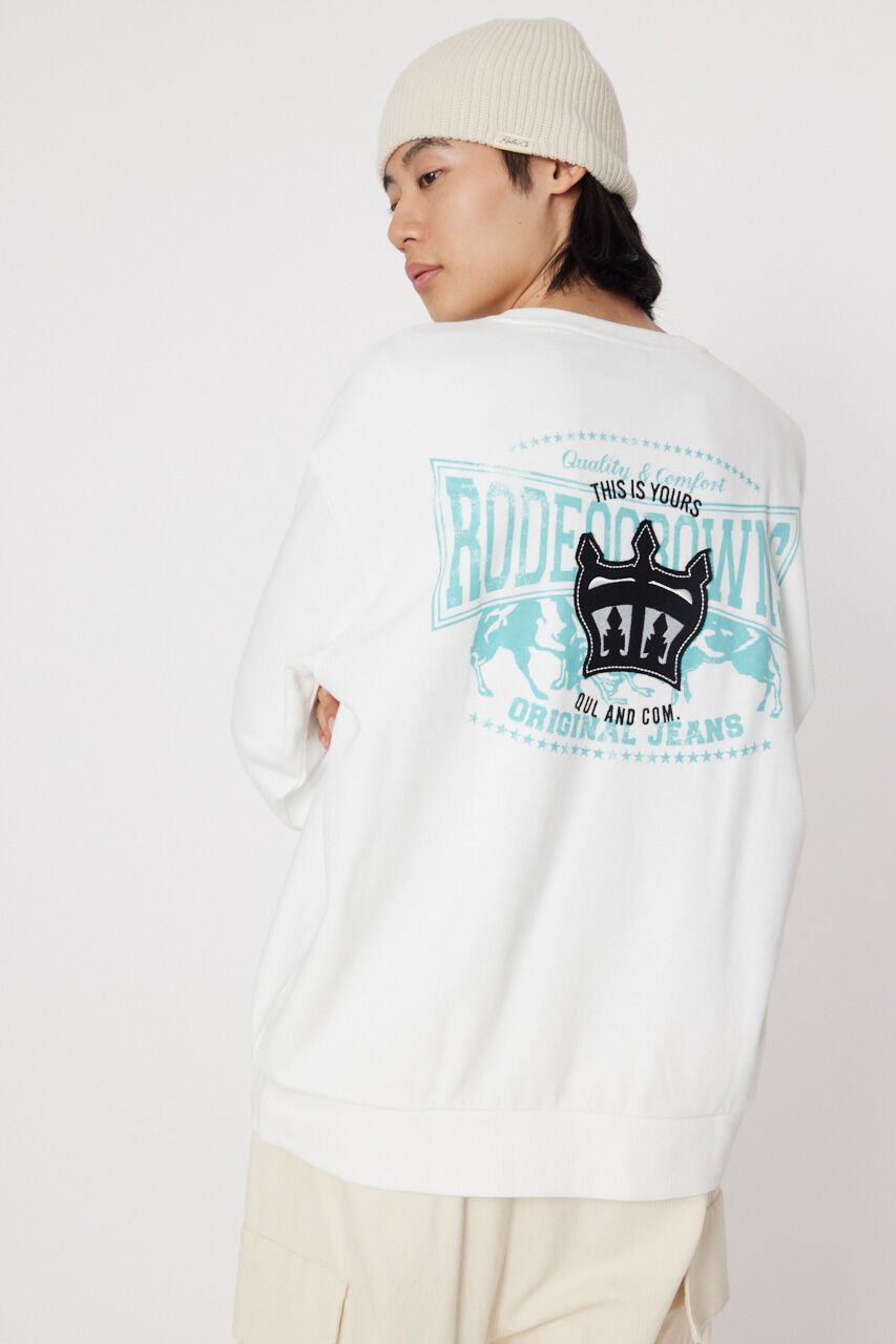 RODEO CROWNS「メンズOP LOGOスウェットトップス」|パーカー|O/WHT1