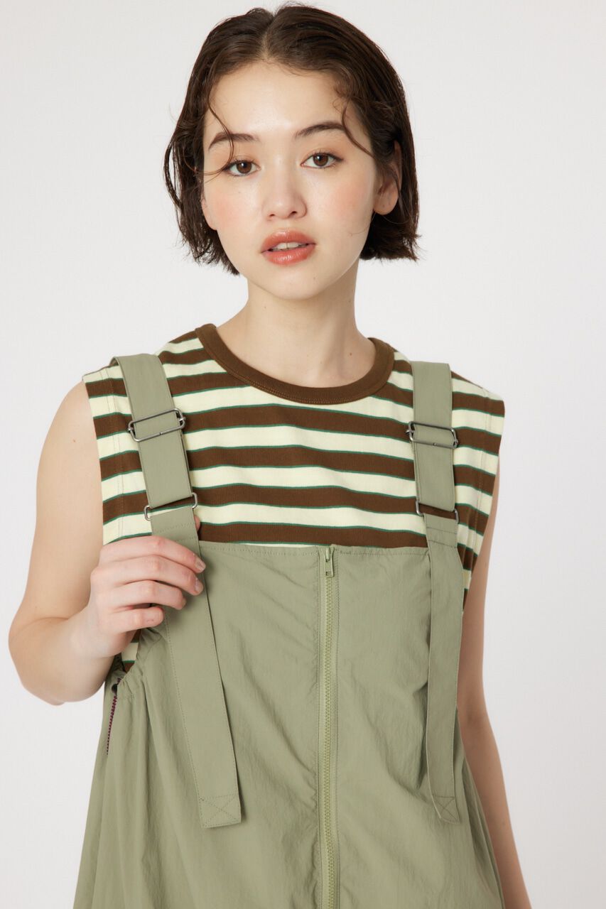 RODEO CROWNS「ラガーボーダータンクトップ」|タンクトップ|柄BRN5