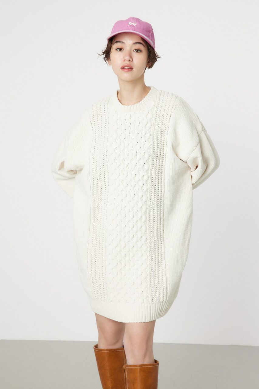 RODEO CROWNS「モールケーブルロゴニットワンピース」|ワンピース|