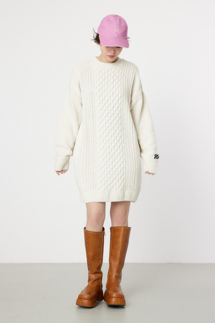 RODEO CROWNS「モールケーブルロゴニットワンピース」|ワンピース|