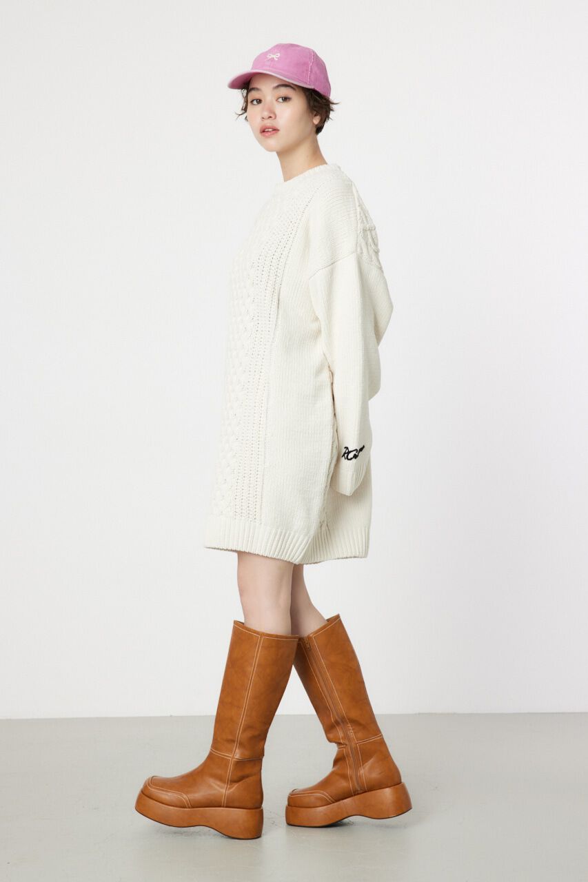 RODEO CROWNS「モールケーブルロゴニットワンピース」|ワンピース|