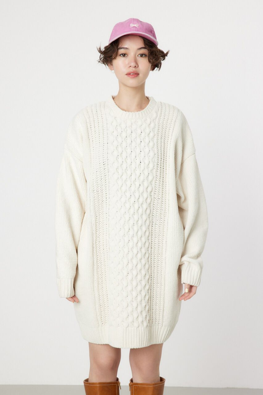 RODEO CROWNS「モールケーブルロゴニットワンピース」|ワンピース|