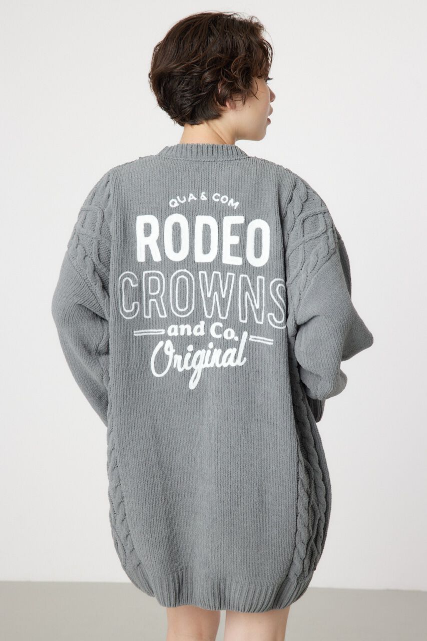 RODEO CROWNS「モールケーブルロゴニットワンピース」|ワンピース|GRY