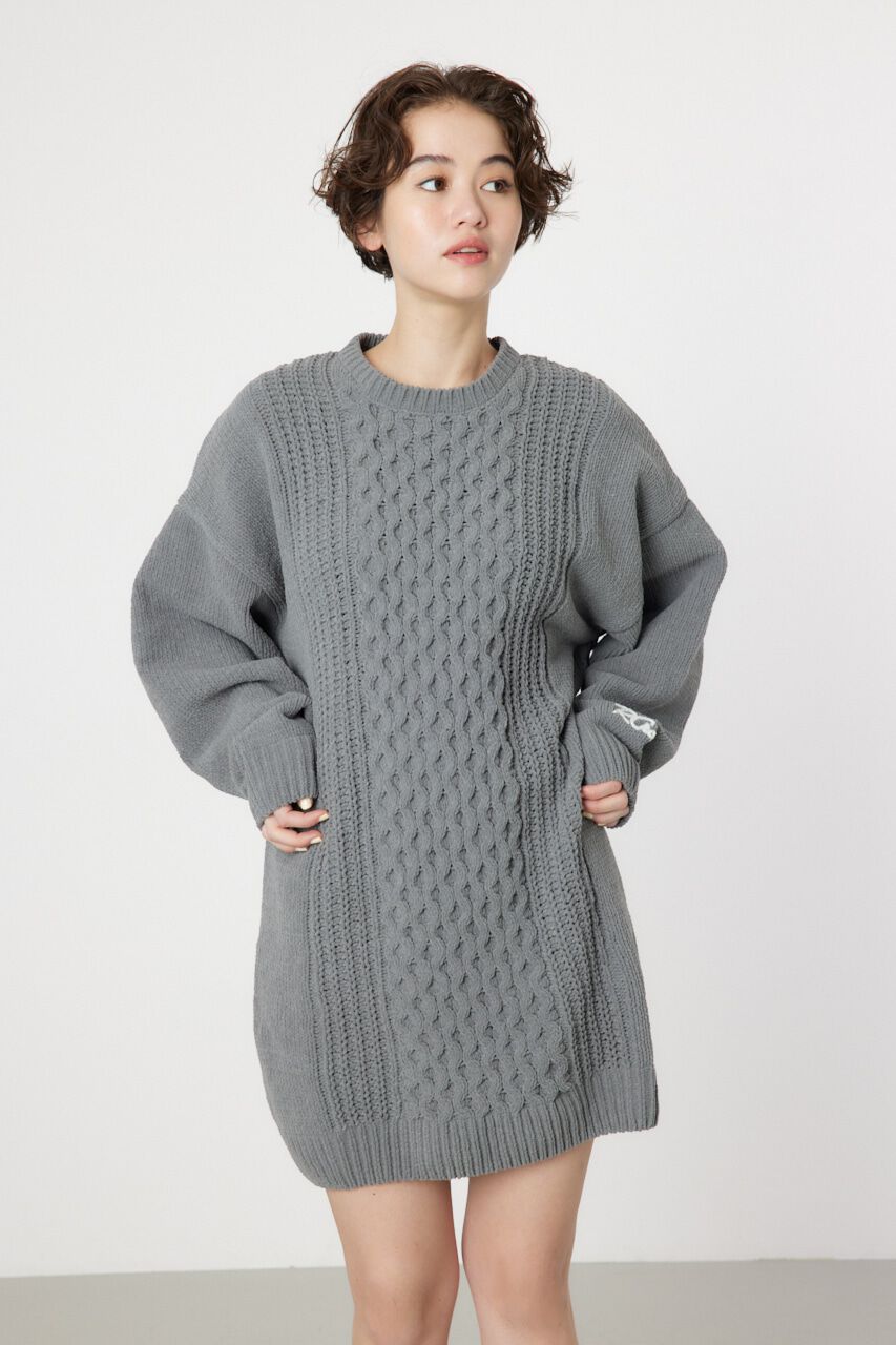 RODEO CROWNS「モールケーブルロゴニットワンピース」|ワンピース|