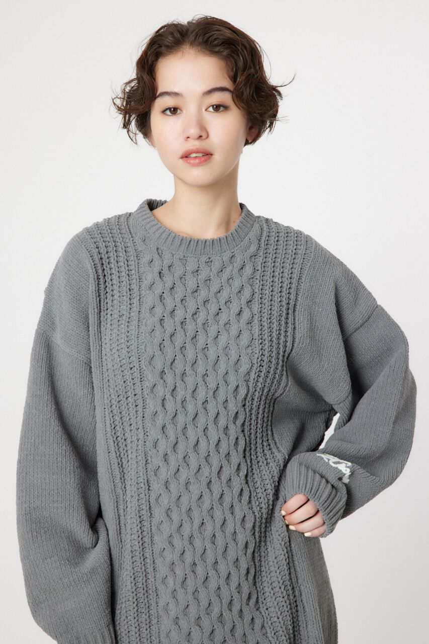 RODEO CROWNS「モールケーブルロゴニットワンピース」|ワンピース|