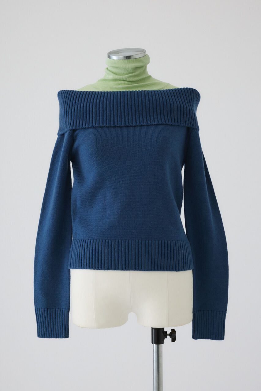 RIM.ARK 「Docking off shoulder tops」|ニット・セーター|BLU