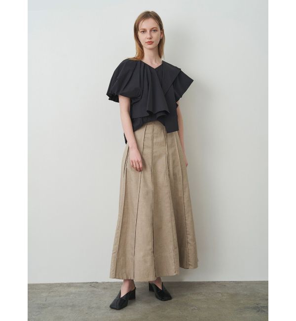 ELENDEEK「ASYME PANEL PIPING SK」|スカート|