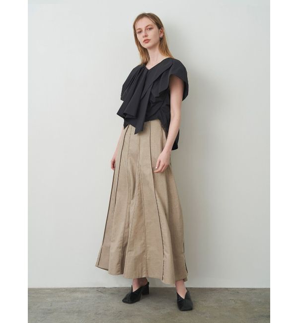 ELENDEEK「ASYME PANEL PIPING SK」|スカート|