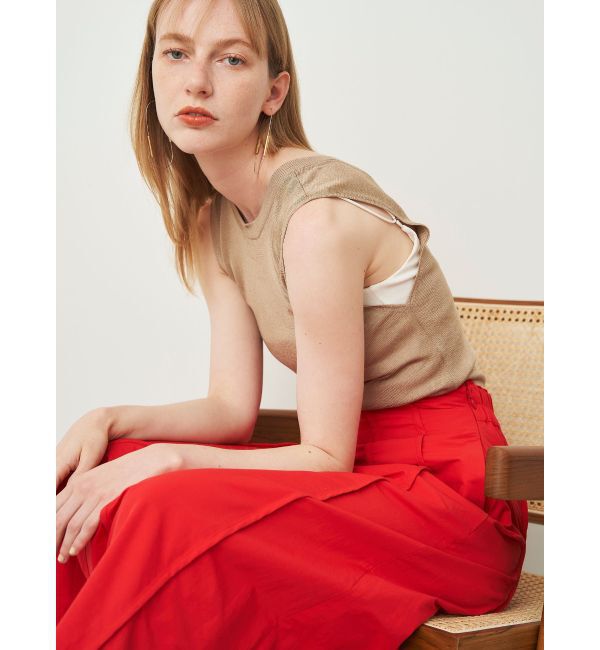 ELENDEEK「ASYME PANEL PIPING SK」|スカート|