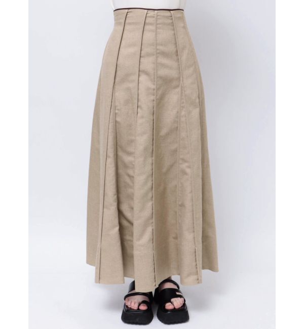 ELENDEEK「ASYME PANEL PIPING SK」|スカート|