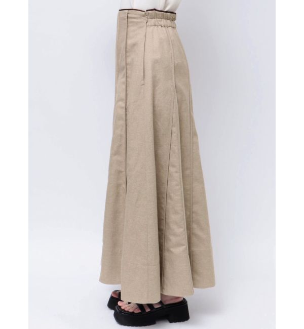 ELENDEEK「ASYME PANEL PIPING SK」|スカート|