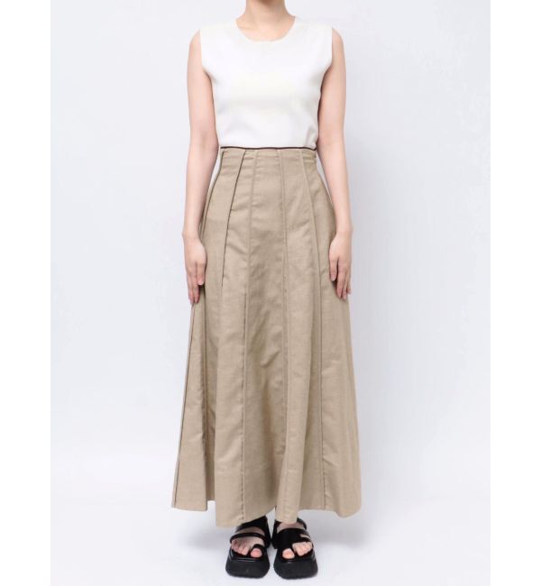 ELENDEEK「ASYME PANEL PIPING SK」|スカート|