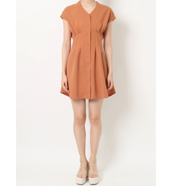 RESEXXY「ノーカラーコルセットシャツワンピース」|ワンピース|