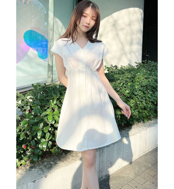 RESEXXY「ノーカラーコルセットシャツワンピース」|ワンピース|
