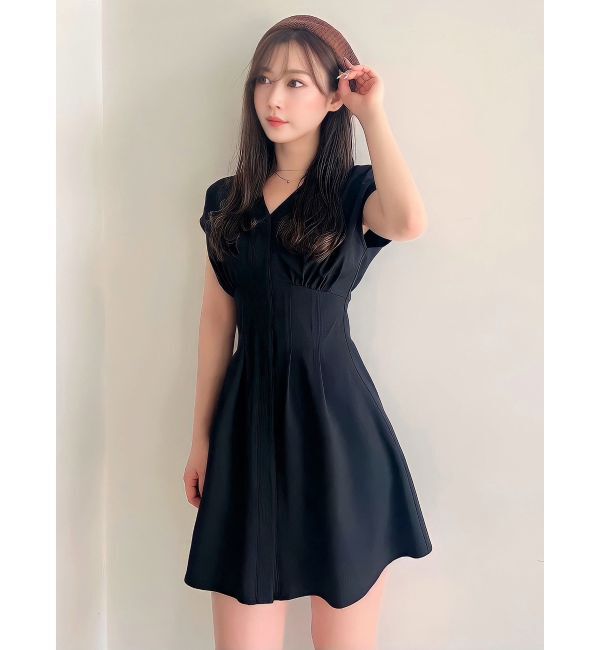 RESEXXY「ノーカラーコルセットシャツワンピース」|ワンピース|