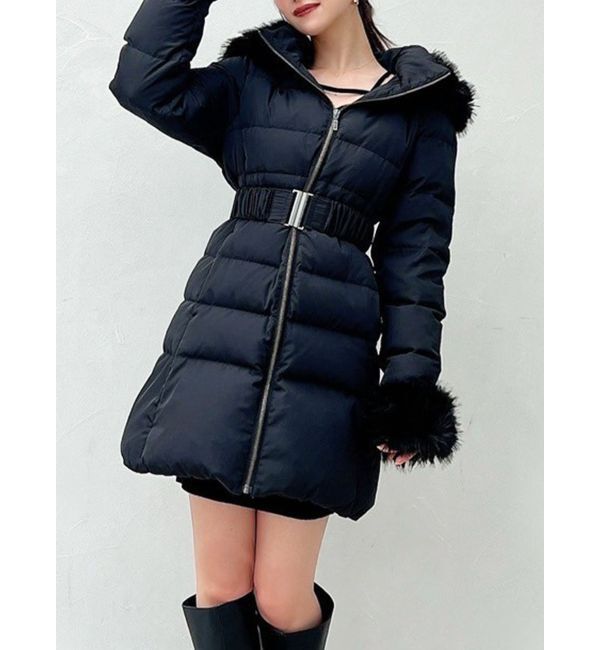 RESEXXY「【追加生産分】フード付ダウンコート」|ダウン|ブラック