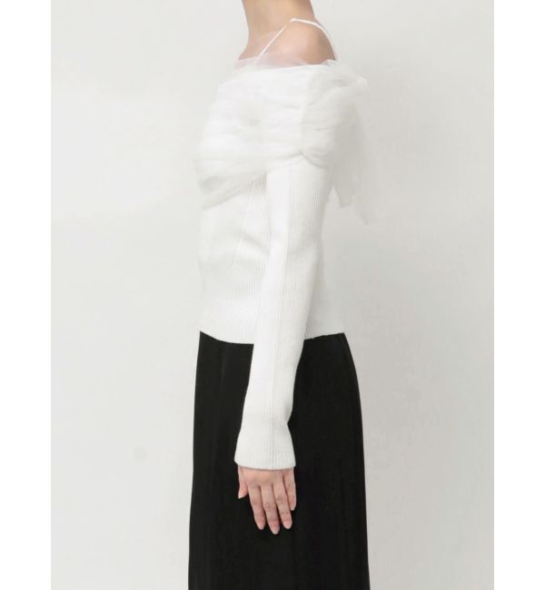 RESEXXY「バックリボンオフショルニットトップス」|ニット・セーター|