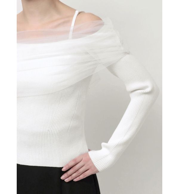 RESEXXY「バックリボンオフショルニットトップス」|ニット・セーター|