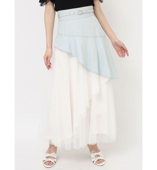 RESEXXY「【WEB限定】チュールドッキングフレアスカート」|スカート|
