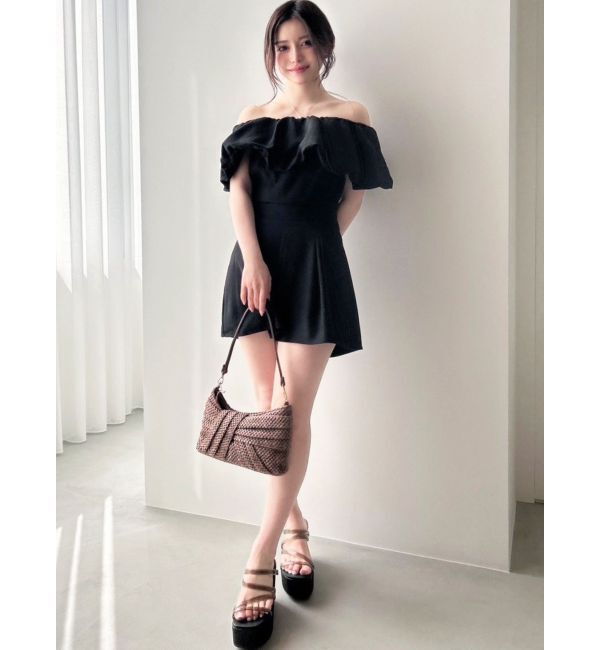 RESEXXY「バルーンオフショルショートコンビネゾン」|オールインワン|