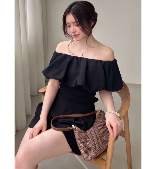 RESEXXY「バルーンオフショルショートコンビネゾン」|オールインワン|