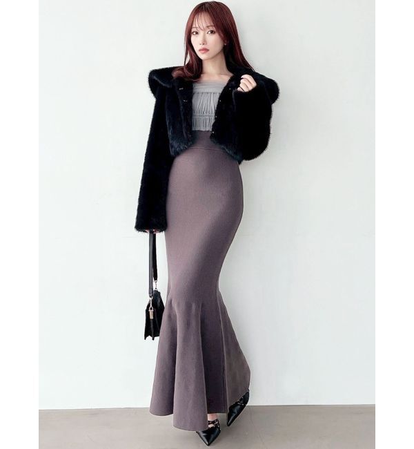 RESEXXY「【骨格ウェーブ向け】ドッキングオフショルリボンワンピース」|ワンピース|