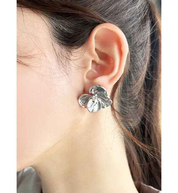 RESEXXY「ストーンポイントフラワーピアス」|ピアス|