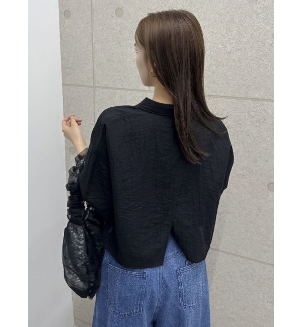 dazzlin「【WEB限定】バックオープンクロップドシャツ」|シャツ・ブラウス|