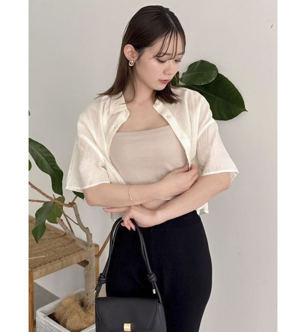 dazzlin「【WEB限定】バックオープンクロップドシャツ」|シャツ・ブラウス|