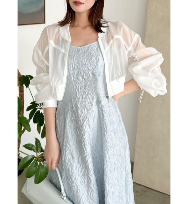 dazzlin「ドロストギャザーシアーブルゾン」|ブルゾン・スタジャン|