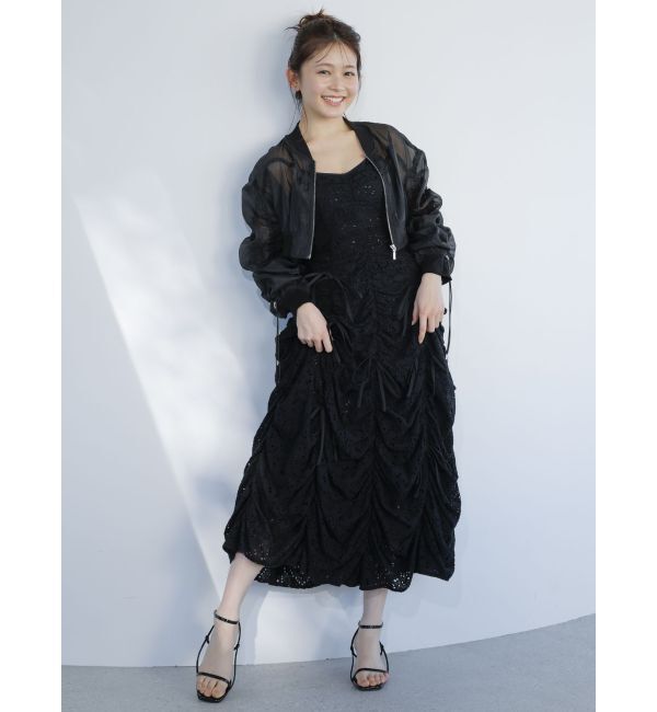 dazzlin「ドロストギャザーシアーブルゾン」|ブルゾン・スタジャン|