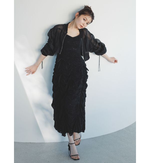 dazzlin「ドロストギャザーシアーブルゾン」|ブルゾン・スタジャン|