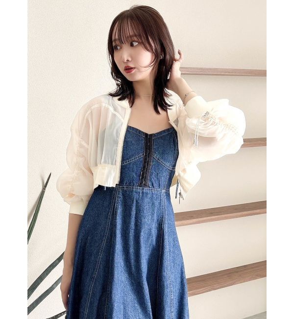 dazzlin「ドロストギャザーシアーブルゾン」|ブルゾン・スタジャン|