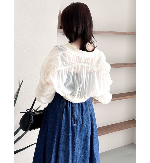 dazzlin「ドロストギャザーシアーブルゾン」|ブルゾン・スタジャン|