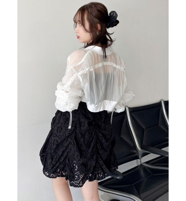 dazzlin「ドロストギャザーシアーブルゾン」|ブルゾン・スタジャン|