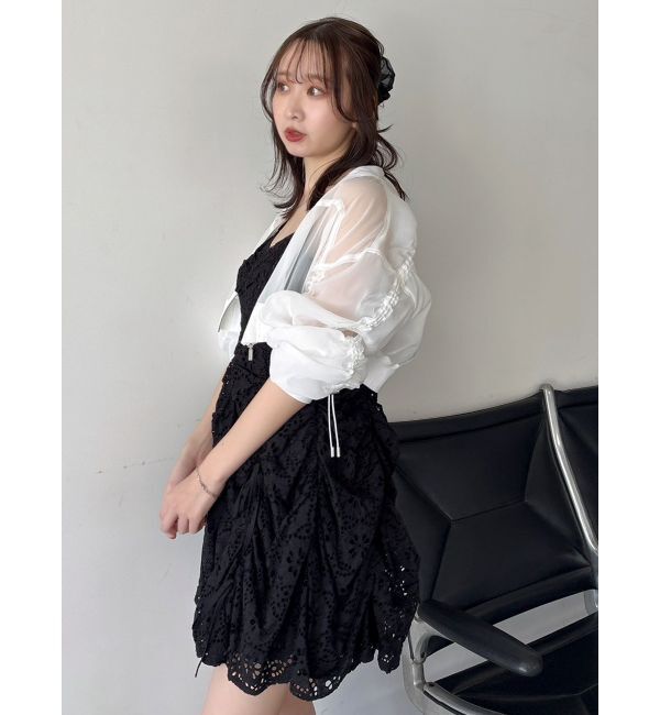 dazzlin「ドロストギャザーシアーブルゾン」|ブルゾン・スタジャン|