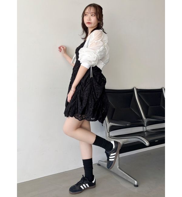 dazzlin「ドロストギャザーシアーブルゾン」|ブルゾン・スタジャン|